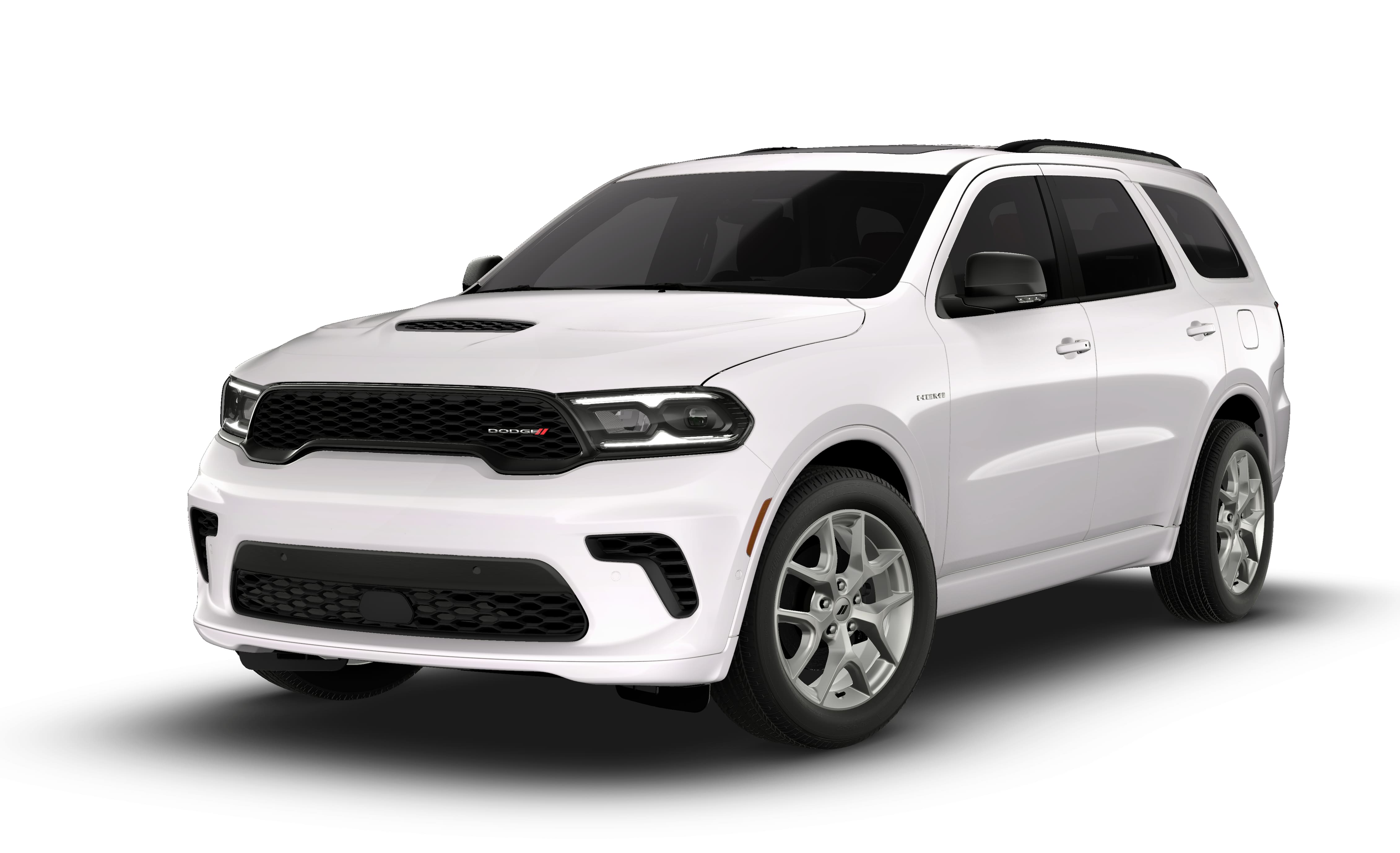2026 Dodge Durango DURANGO GT PLUS AWD HEMI V8 in White Knuckle Clear-Coat Exterior Paint — front three-quarter view