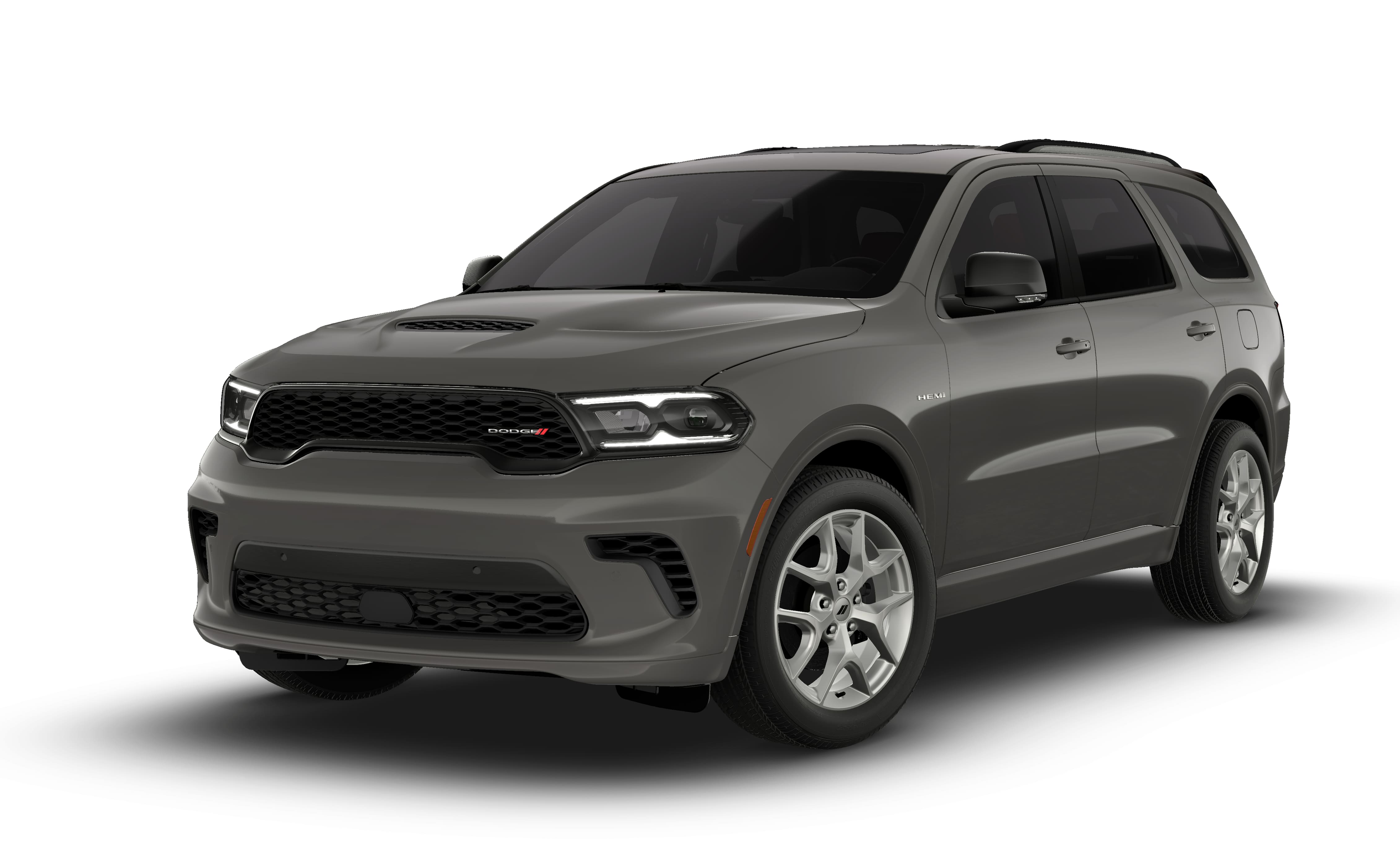 2026 Dodge Durango DURANGO GT PLUS AWD HEMI V8 in Destroyer Gray Clear-Coat Exterior Paint — front three-quarter view