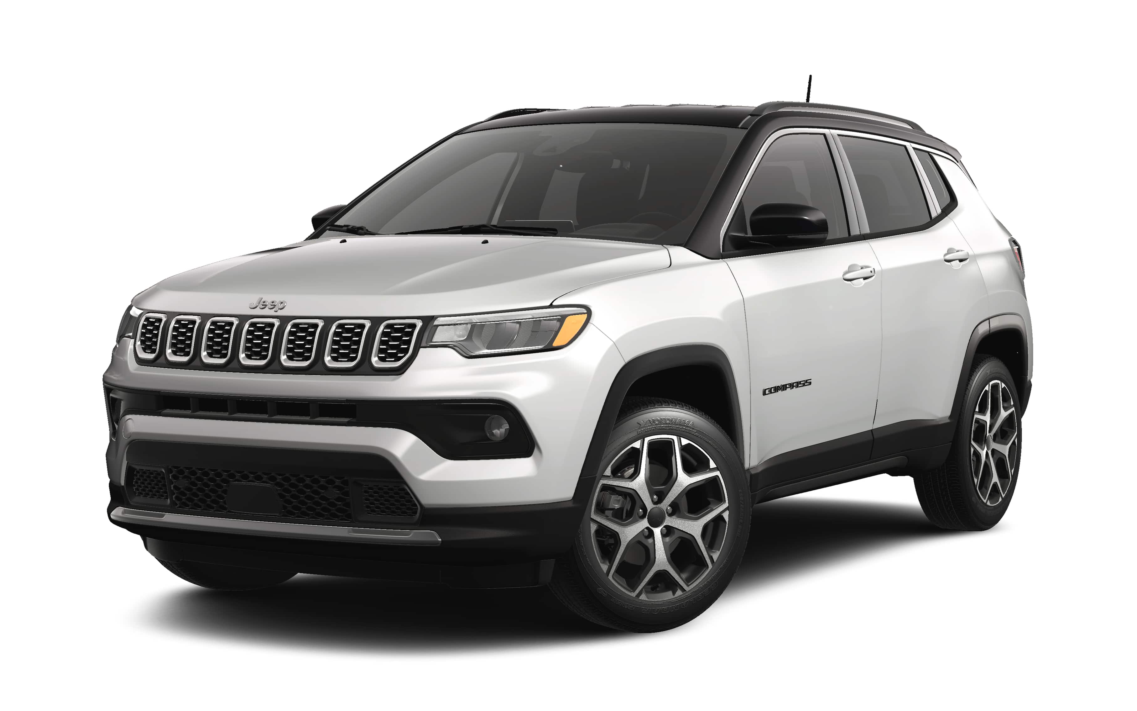 2026 Jeep Compass COMPASS LIMITED 4X4 in Bright White Clear-Coat Exterior Paint — front three-quarter view