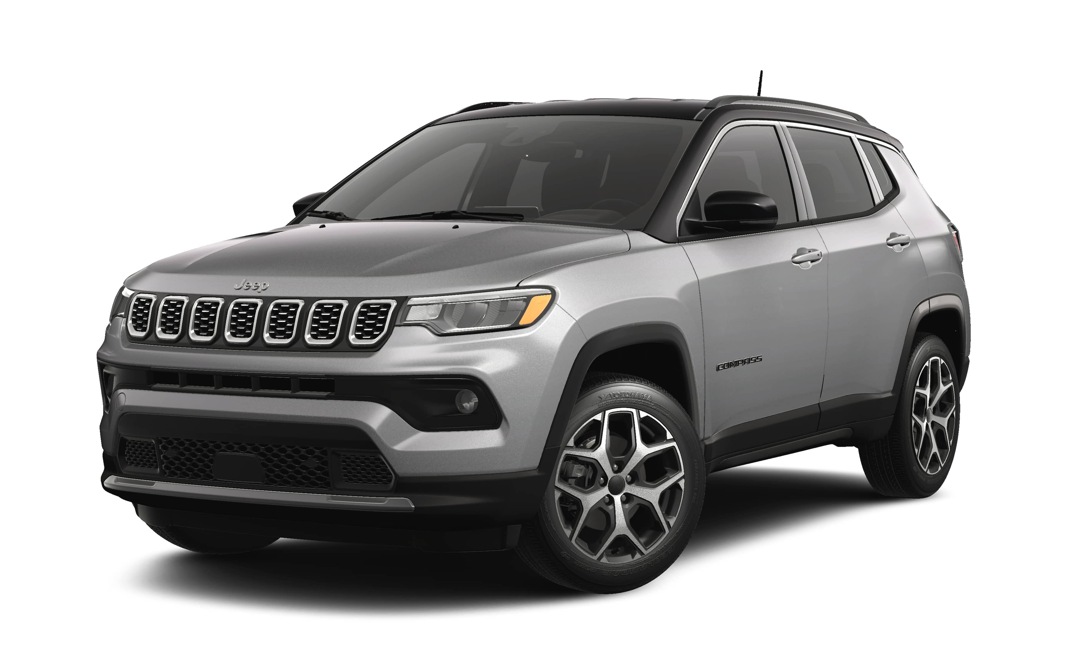 2026 Jeep Compass COMPASS LIMITED 4X4 in Silver Zynith Metallic Clear-Coat Exterior Paint — front three-quarter view