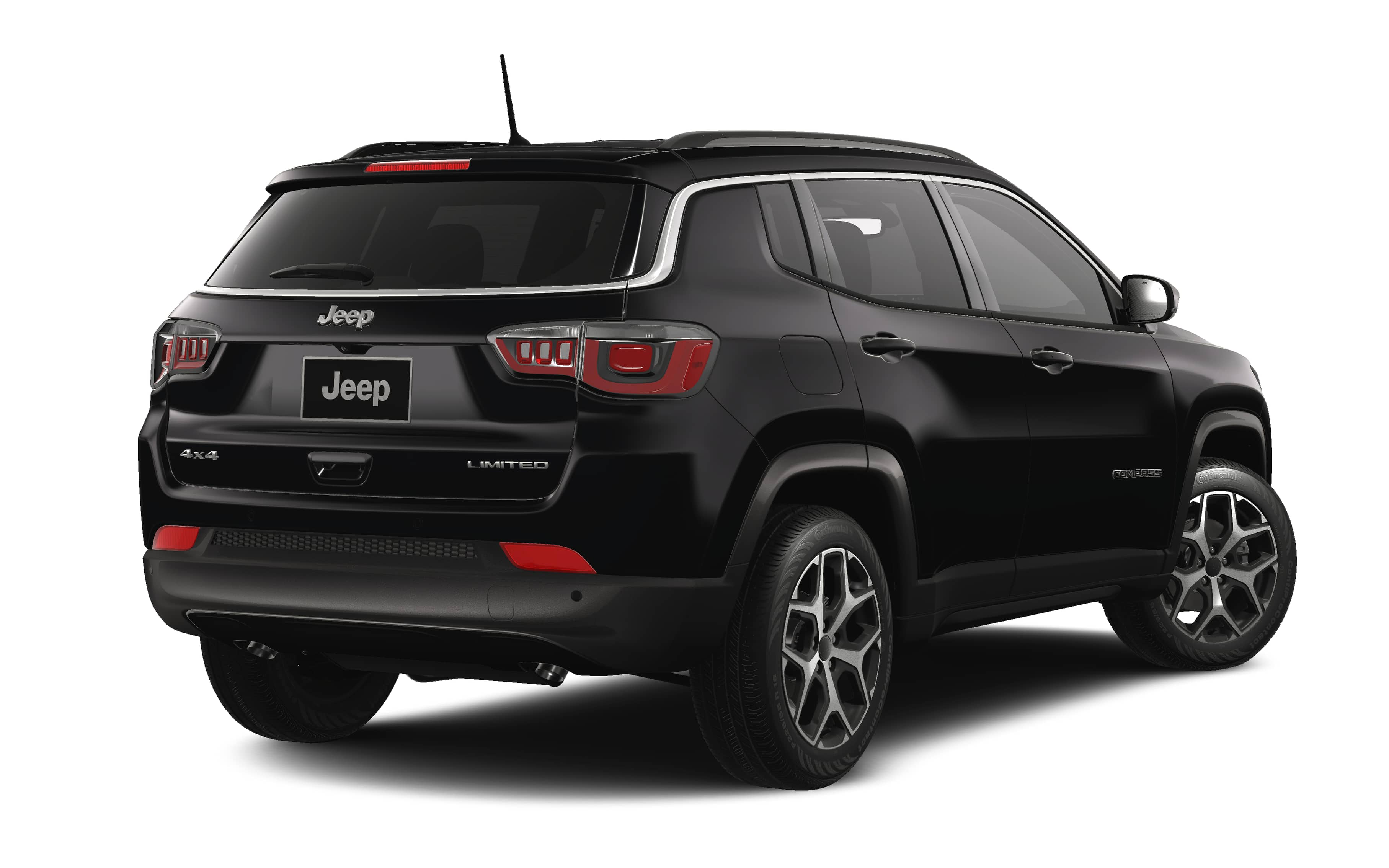 2026 Jeep Compass COMPASS LIMITED 4X4 in Diamond Black Crystal Pearl-Coat Exterior Paint — front three-quarter view