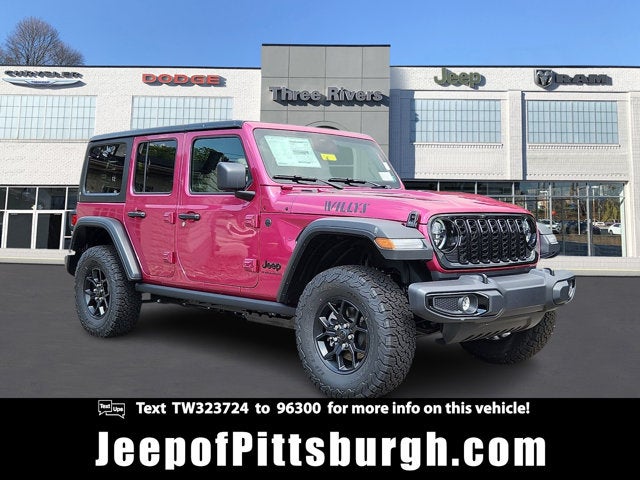 2026 Jeep Wrangler WRANGLER 4-DOOR WILLYS in Tuscadero Pearlcoat — front three-quarter view