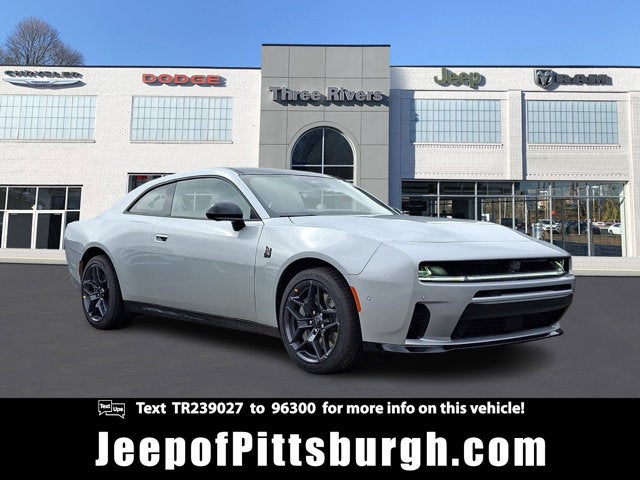 2026 Dodge Charger CHARGER SCAT PACK PLUS 2-DOOR AWD in Triple Nickel Exterior Paint — front three-quarter view