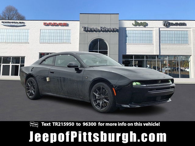 2026 Dodge Charger CHARGER SCAT PACK 2-DOOR AWD in Diamond Black Crystal Pearlcoat — front three-quarter view