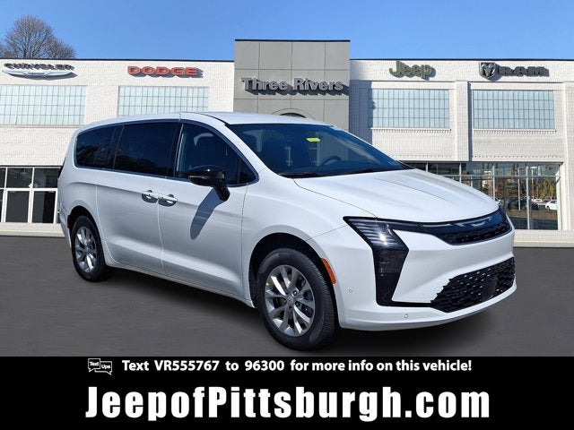 2027 Chrysler Pacifica PACIFICA SELECT AWD in Bright White Clear-Coat Exterior Paint — front three-quarter view