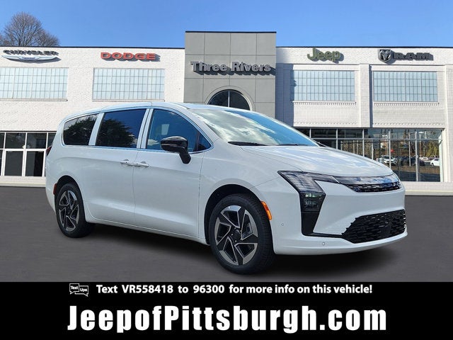 2027 Chrysler Pacifica PACIFICA LIMITED AWD in Bright White Clear-Coat Exterior Paint — front three-quarter view
