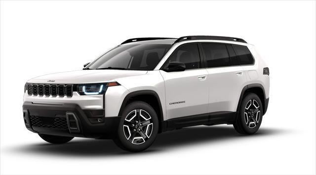 2026 Jeep Cherokee CHEROKEE LIMITED 4X4 in Bright White Clear-Coat Exterior Paint — front three-quarter view