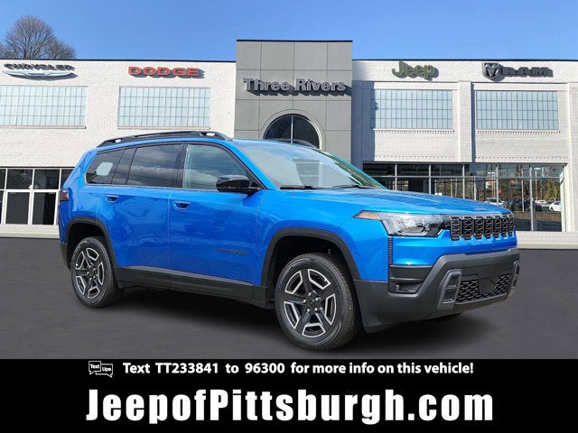 2026 Jeep Cherokee CHEROKEE LIMITED 4X4 in Hydro Blue Pearl-Coat Exterior Paint — front three-quarter view